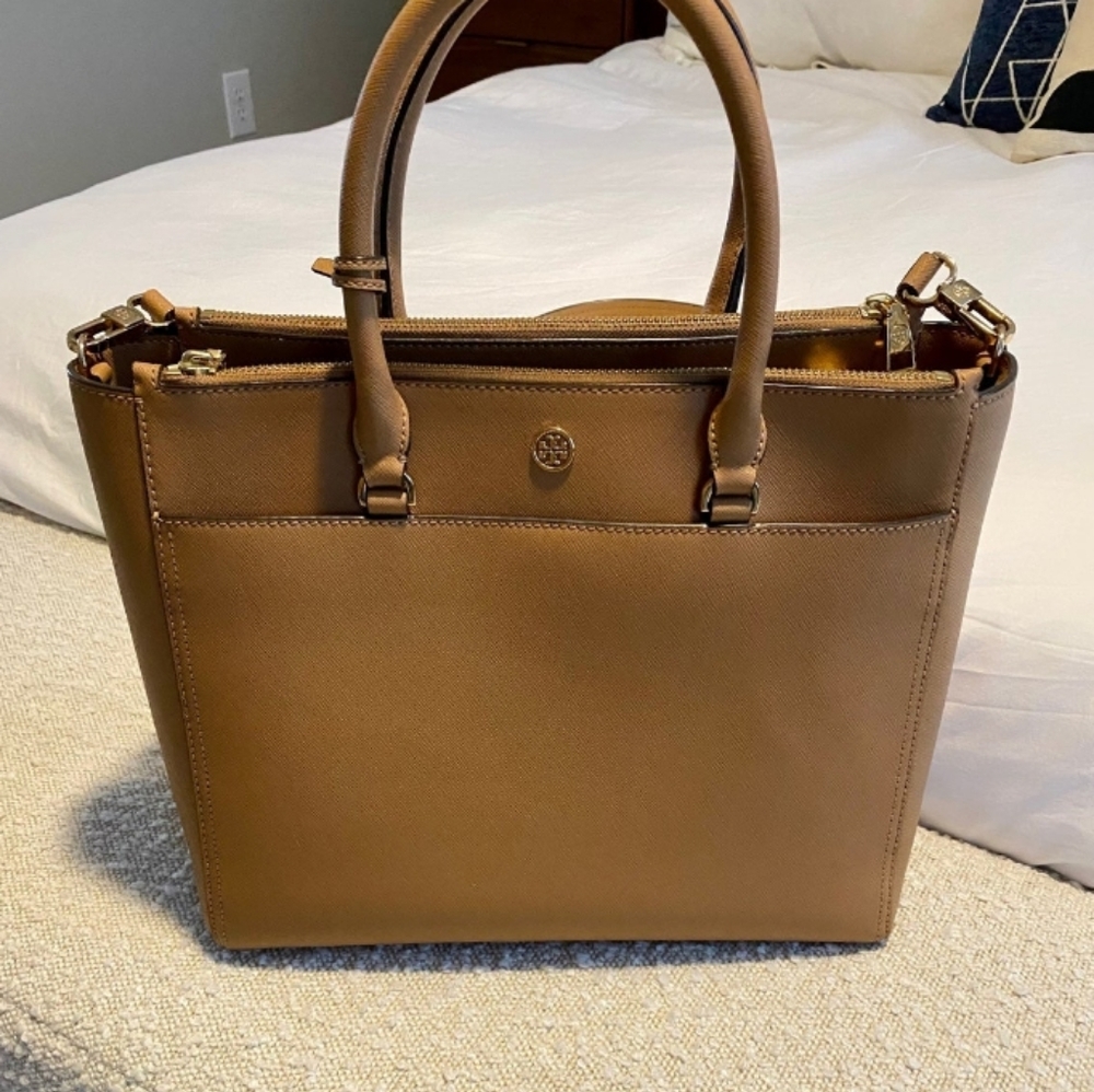 Tory Burch Robinson double zip tote